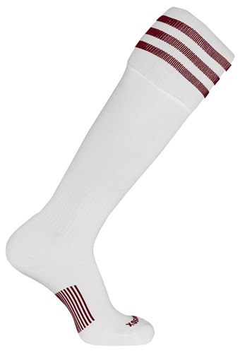 WHITE/MAROON STRIPES