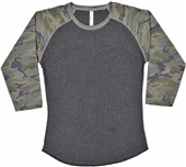 LAT Sportswear Ladies 3/4 Sleeve Baseball Tee