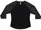 LAT Sportswear Ladies 3/4 Sleeve Baseball Tee