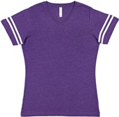 LAT Sportswear Ladies Vintage Football Tee VINTAGE PURPLE/BLENDED WHITE Primary