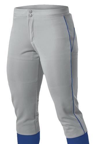 Pantalon De Baseball Alleson Athletic – Adulte XL – Gris Avec Passepoil Marine – Neuf
