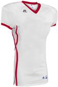 Adult Medium (White/Red) 7" Sleeves Side Vents Football Game Jerseys