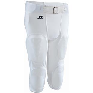 4XL White Russell Athletics Adult 2 Slot Waist Lace Up Football Pant 