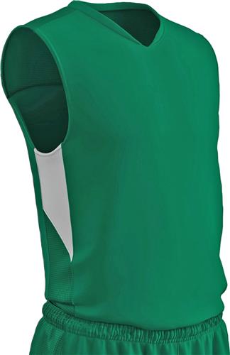Youth Medium (White/Navy) Fitted Basketball Jersey | Epic Sports