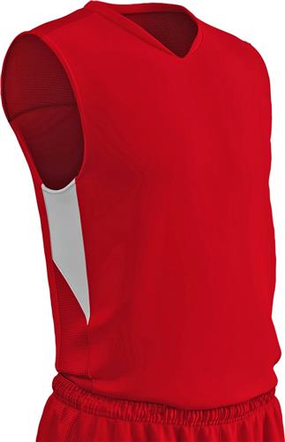 Youth Medium (White/Navy) Fitted Basketball Jersey | Epic Sports