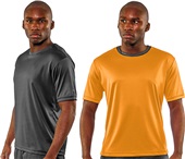 Mens Youth Double Stock Reversible Tee Outside: BLACK, Inside: GOLD Primary