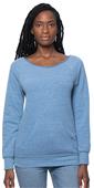 Royal Apparel Women's eco Triblend Fleece Raglan w/Pouch Pocket 37120