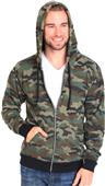 Royal Apparel Unisex Camo Fleece Full Zip Hoody