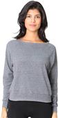 Royal Apparel Womens Triblend L/S Raglan Pullover TRI VINTAGE GREY Primary