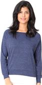 Royal Apparel Womens Triblend L/S Raglan Pullover