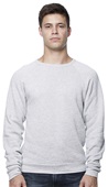 Royal Apparel Unisex Triblend Fleece Raglan Crew Sweatshirt 25059 TRI ASH Primary