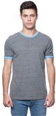 Royal Apparel Unisex Triblend Ringer Tee 20052 TRI VINTAGE GREY / POOL Primary