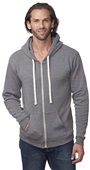 Royal Apparel Unisex Organic RPET Fleece Zip Hoodie 96050 HEATHER ASH Primary