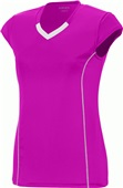Augusta Sportswear Ladies/Girls Blash Jersey POWER PINK/WHITE Primary