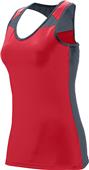 Augusta Sportswear Womans 2XL Red/Graphite Zentense Tank