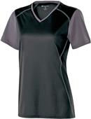 Womens Short Sleeve V-Neck 2-Color Shirts
