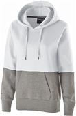 Womens Front-Pouch-Pocket Heather Hoodie (WXS - White or Bright Yellow) WHITE/CHARCOAL HEATHER Primary