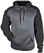 Badger Sport Adult Sport Heather Hoodie CARBON HEATHER/BLACK Primary