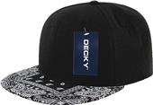 Decky 6 Panel High Profile Structured Bandana Paisley Bill Snapback Cap 1093