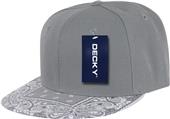 Decky 6 Panel High Profile Structured Bandana Paisley Bill Snapback Cap 1093