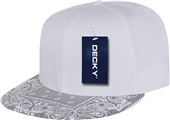 Decky 6 Panel High Profile Structured Bandana Paisley Bill Snapback Cap 1093
