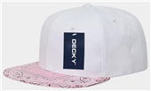 Decky 6 Panel High Profile Structured Bandana Paisley Bill Snapback Cap 1093