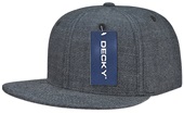 Decky Washed Denim 6-panel Snapback Cap