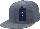 Decky Washed Denim 6-panel Snapback Cap