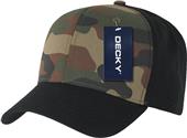 Decky Camo Curve Bill 6-panel Baseball Caps