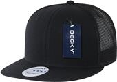 Decky Flat Bill 6-Panel Trucker Caps