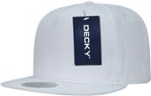 Decky Flat Bill 5-panel Cotton Snapback Cap