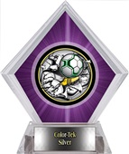 Awards Bust-Out Soccer Purple Diamond Ice Trophy