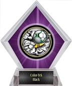 Awards Bust-Out Soccer Purple Diamond Ice Trophy