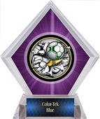 Awards Bust-Out Soccer Purple Diamond Ice Trophy