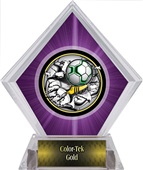 Awards Bust-Out Soccer Purple Diamond Ice Trophy