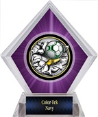 Awards Bust-Out Soccer Purple Diamond Ice Trophy