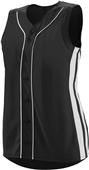 Augusta Ladies Girls Sleeveless Winner Faux Front Softball Jersey