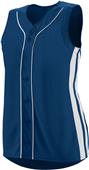 Augusta Ladies Girls Sleeveless Winner Faux Front Softball Jersey