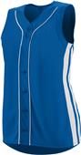 Augusta Ladies Girls Sleeveless Winner Faux Front Softball Jersey