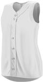 Augusta Ladies Girls Sleeveless Winner Faux Front Softball Jersey
