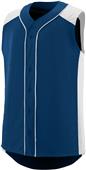 Augusta Sleeveless Full Button-Up Slugger Baseball Jersey Adult Youth