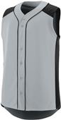 Augusta Sleeveless Full Button-Up Slugger Baseball Jersey Adult Youth