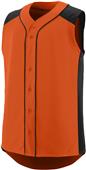 Augusta Sleeveless Full Button-Up Slugger Baseball Jersey Adult Youth