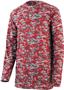 Adult Youth Digi Camo Print Wicking Long Sleeve T-Shirts RED DIGI Primary