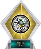 Awards Bust-Out Soccer Yellow Diamond Ice Trophy