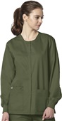 WonderWink Long Sleeve Snap Front Jacket Scrub