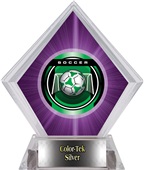 2" Legacy Soccer Purple Diamond Ice Trophy