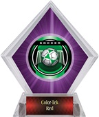 2" Legacy Soccer Purple Diamond Ice Trophy