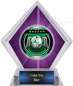 2" Legacy Soccer Purple Diamond Ice Trophy