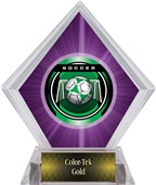 2" Legacy Soccer Purple Diamond Ice Trophy